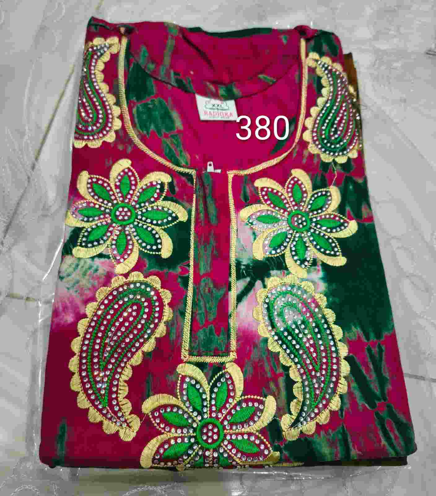 Emb Nighties with Stone